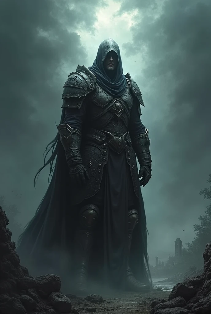 Dark souls charator and black ground epic