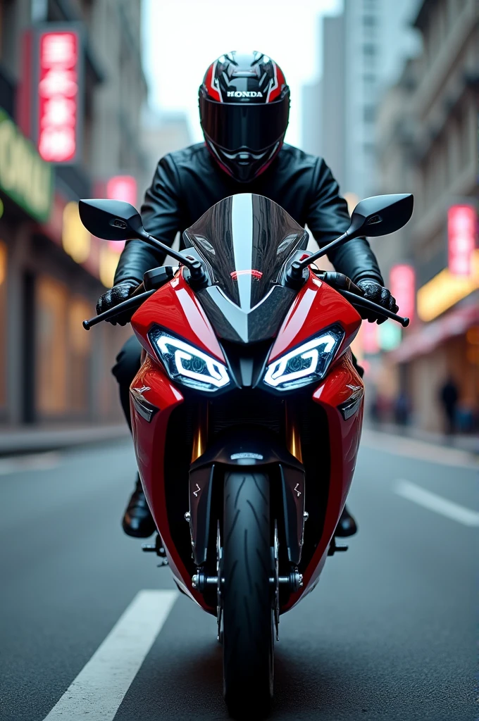 Honda winner x front with helmet front