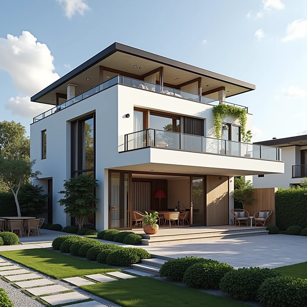 Espaces conçus selon les règles du Feng Shui, détails de décoration d'intérieur pour la famille, couleurs, architecture, conception, vue extérieure de la maison
