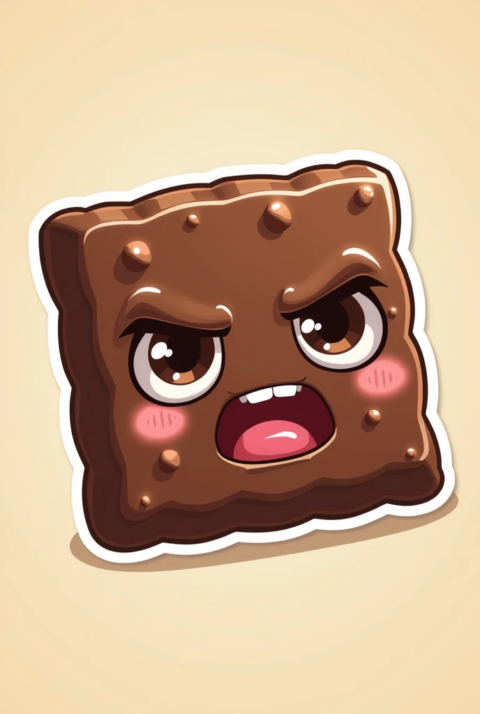 1 chocolate sticker, width 370×height 320, annoying
