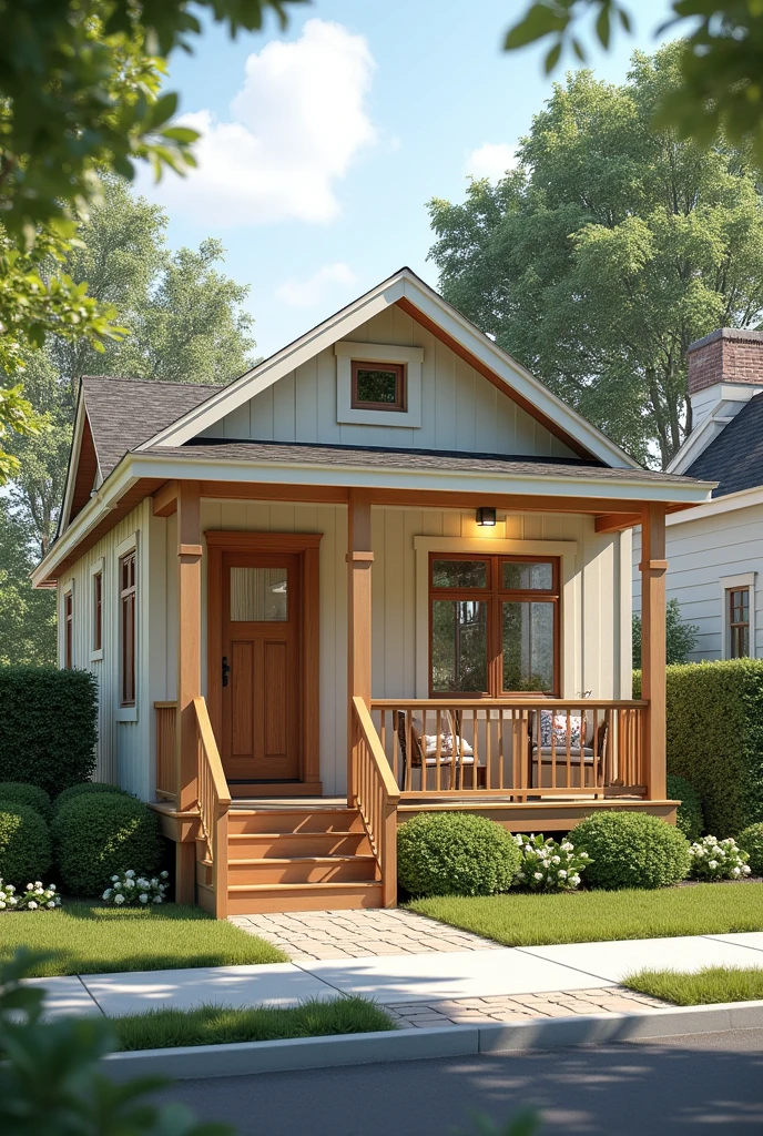 Give me house- 2bed room, one kitchen and stairs and dining space inside house view one floor