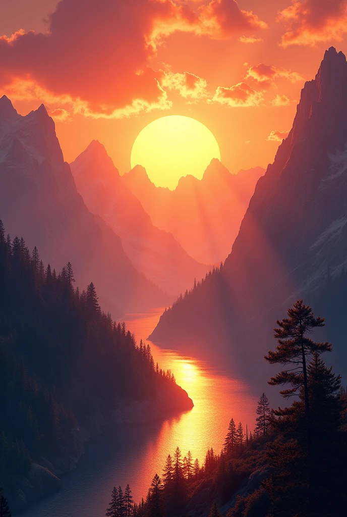 1. **Sunrise/Sunset Landscapes**: Capture the golden hours with vivid colors as the sun rises or sets over landscapes like mountains, beaches, or forests.