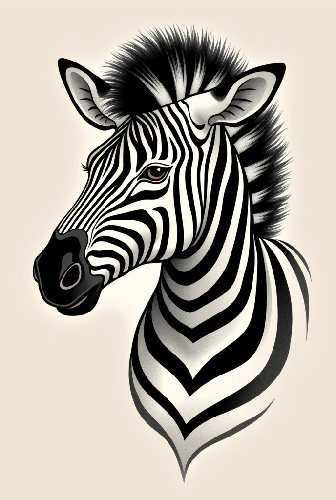 Zebra tattoo design