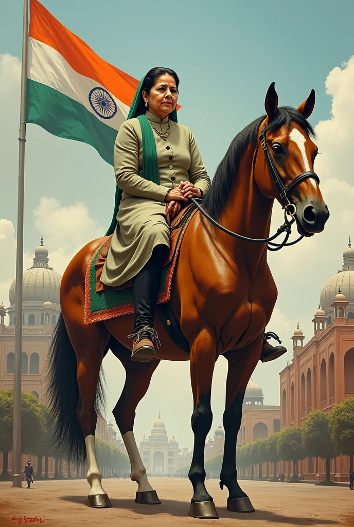 Sheikh hasina riding on Narendra modi.