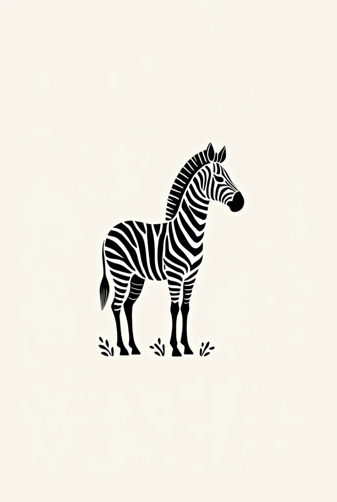 Minimalist zebra tattoo design
