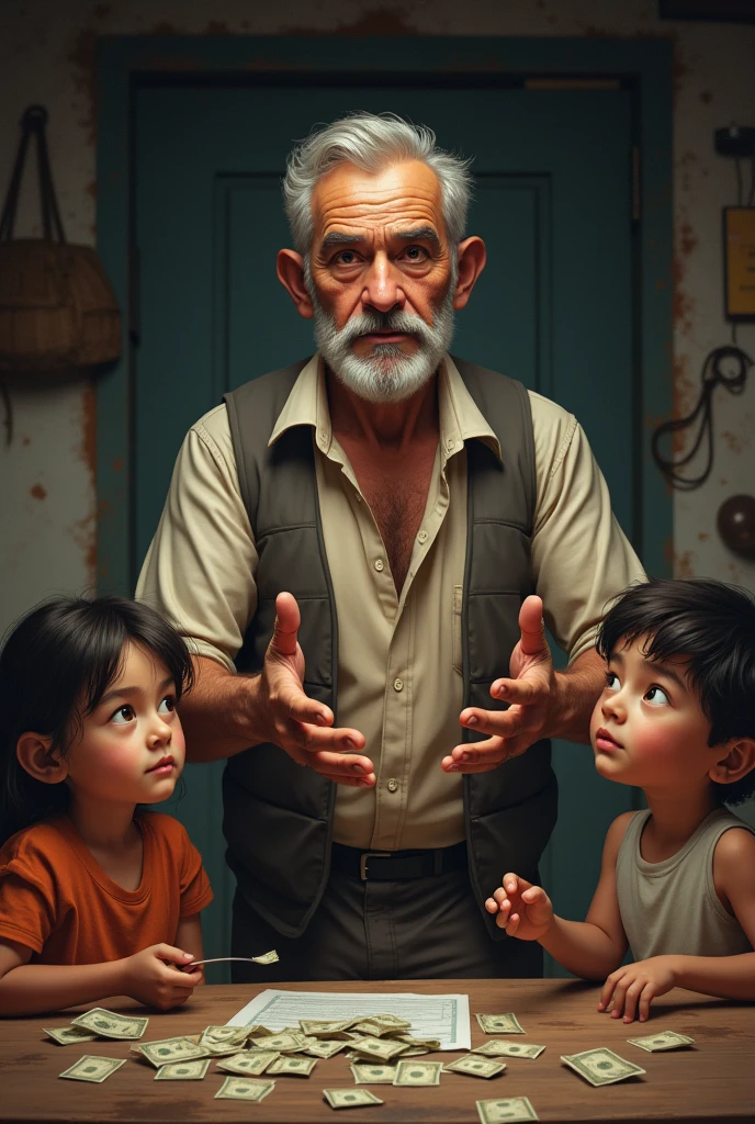 POOR FATHER TEACHES HIS CHILDREN TO HANDLE MONEY CAREFULLY