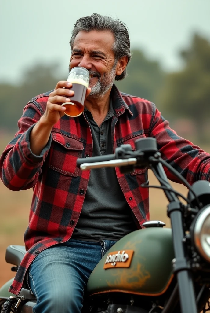 A mouse on a bicycle with a cigarette in its mouth,beer can in hand,baseball cap on