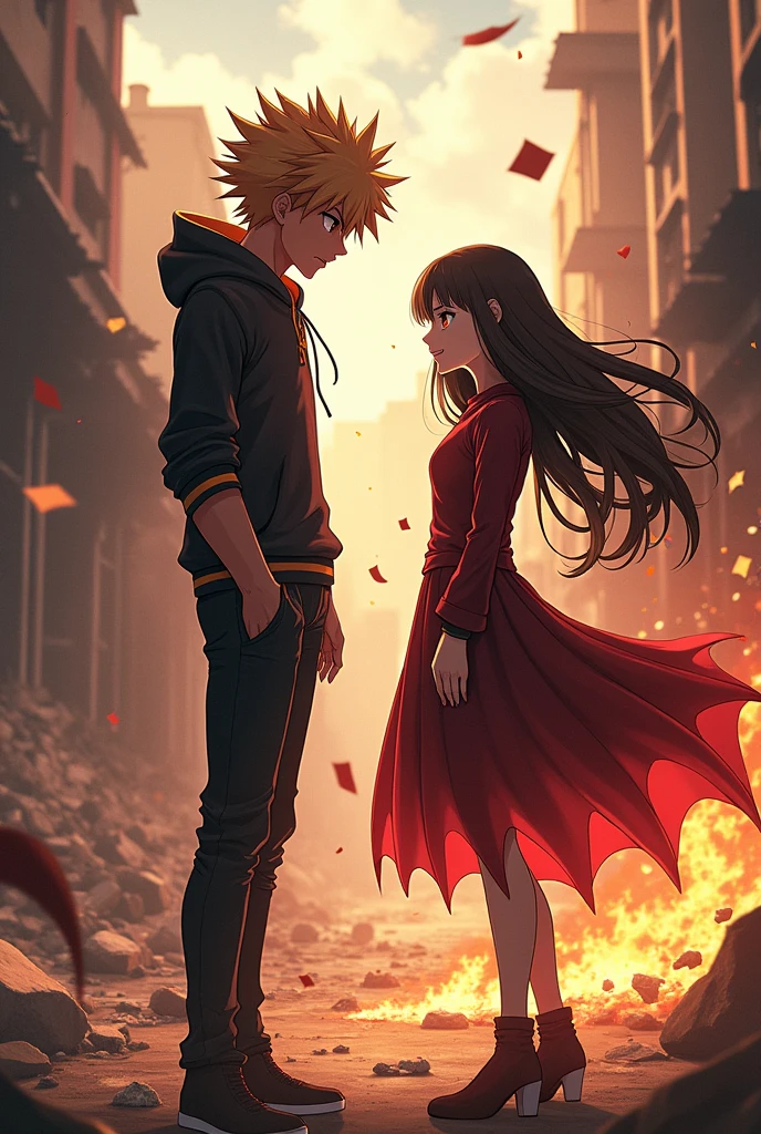 
Bakugo and a girl aldo
