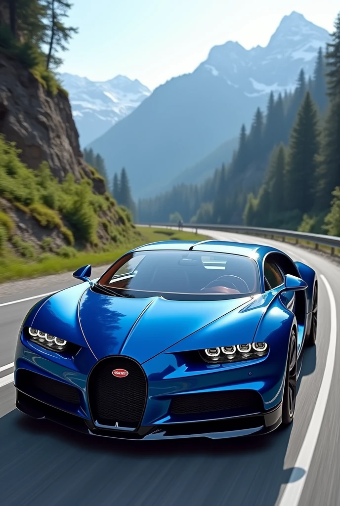 Blue buggati
