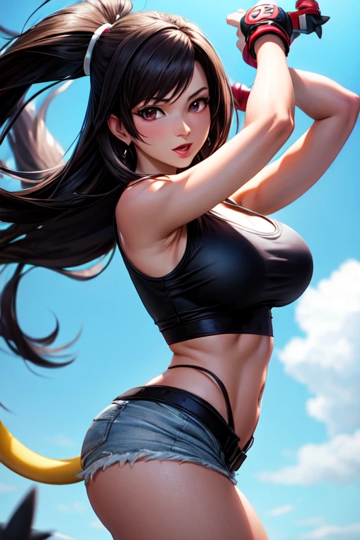 Tifa with Pokémon 