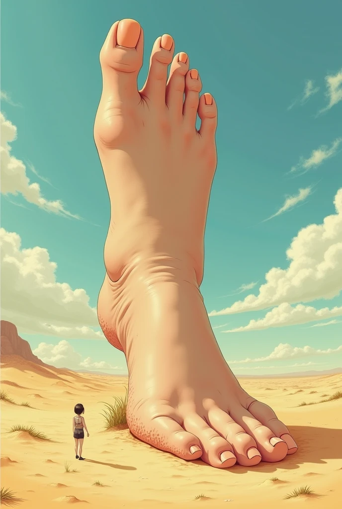 sand girl's giant foot anime