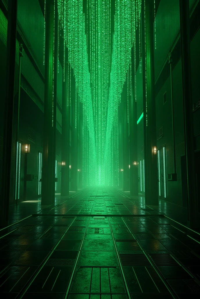 A background inspired by matrix movie and enigma movie 
