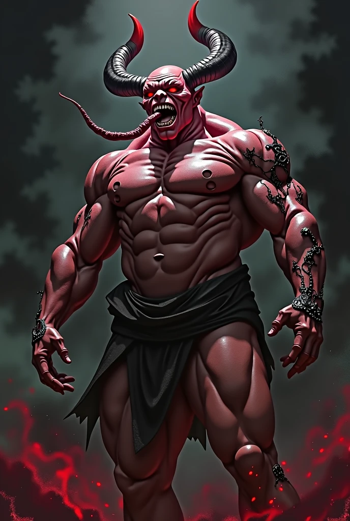 Sukuna muscle big juicy fat cock tongue out sexy naked