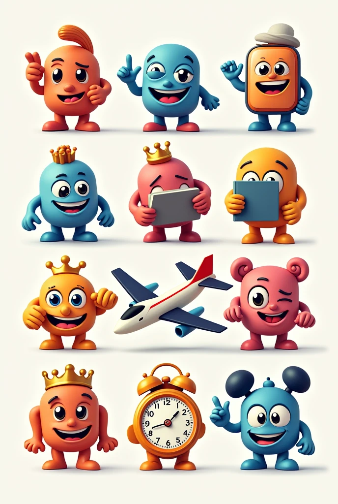 logo，card，Card sets，wallet，boot，airplane，ticket，wallet，Compass，crown，Alarm clock，Snapped，accelerate，Design separately，Cartoon，concise