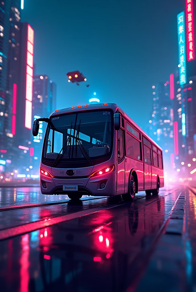 A bus logo with a cool background
