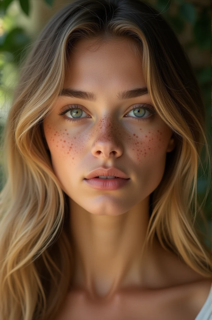 “Her hair is longer. However, She has the same shy smile and the same blue-grey eyes” “She has freckles on her nose and cheekbones from the summer sun, and golden streaks in her caramel-colored hair that is neither brown nor blonde."Her lips look soft, the perfect shade of pink.”