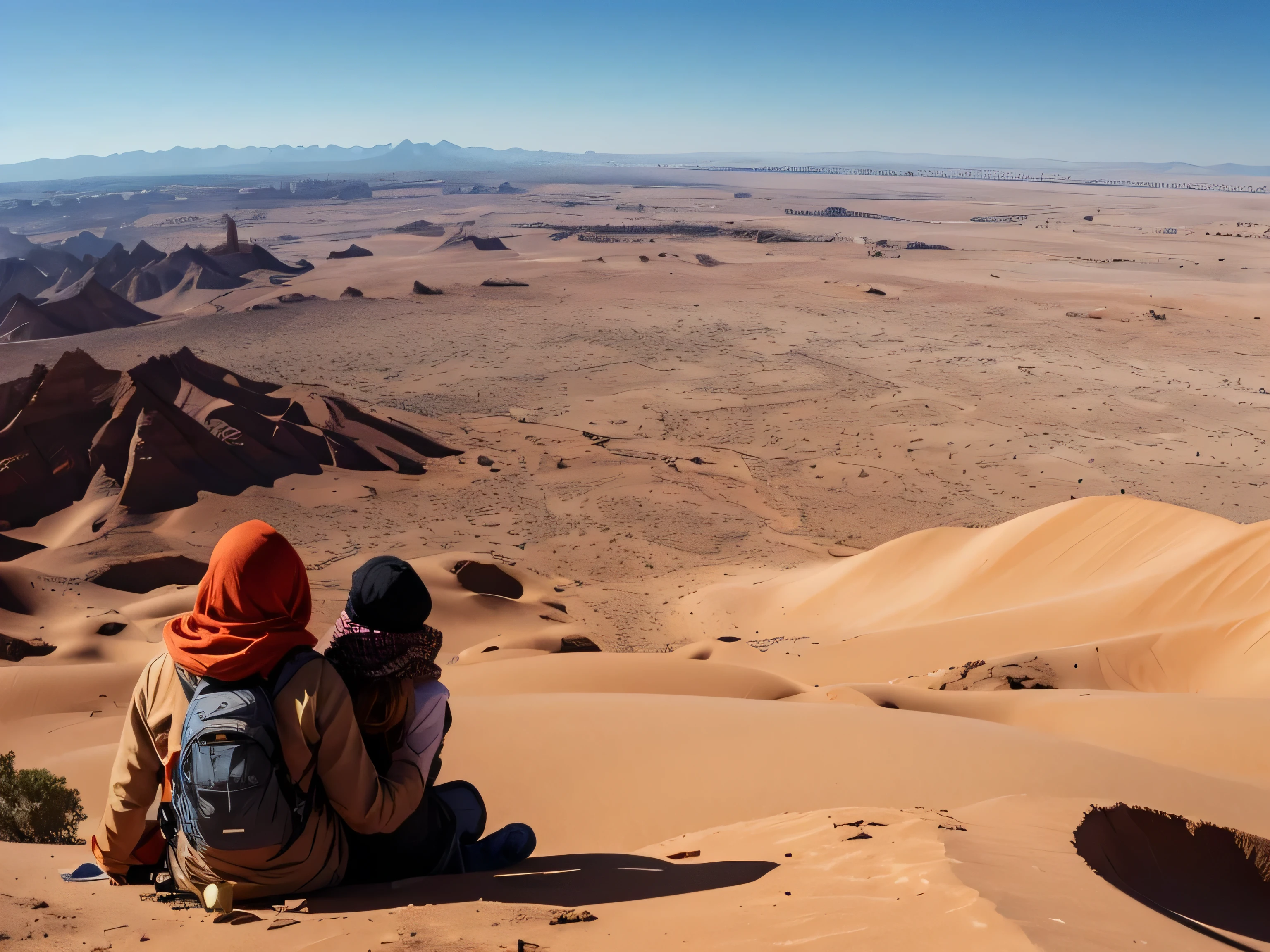 Sahara You can see the city in the distance