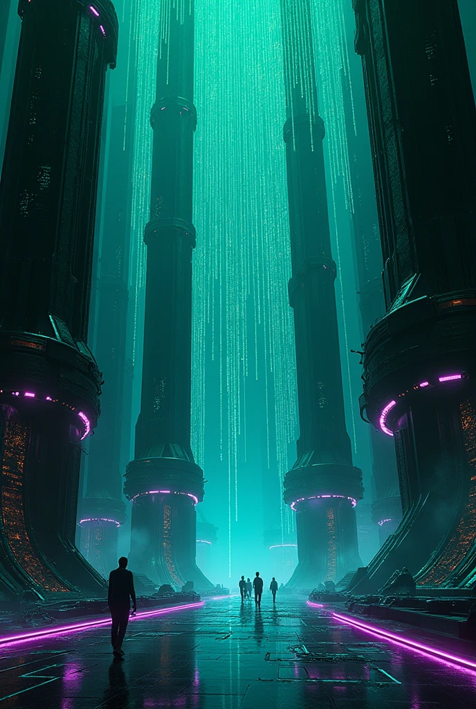 Background for post inspired by matrix movie cool neon