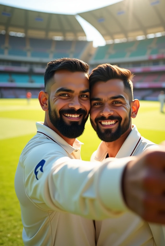 Virat Kohli taking selfie with me