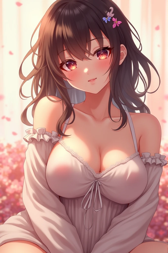 Anime girl with e cup 