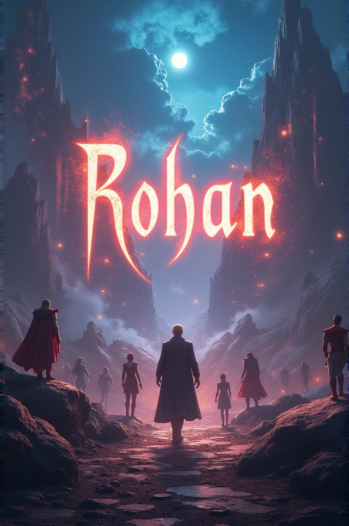 Rohan name world in background on it all characters of Marvel