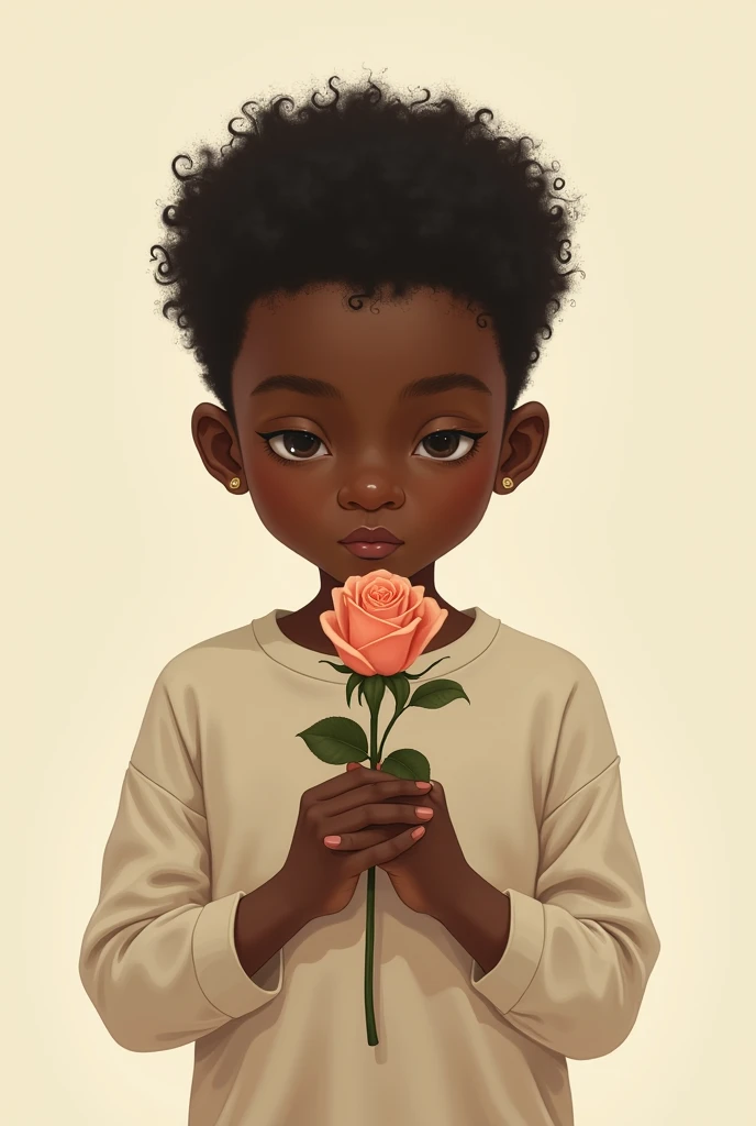 Make a picture of a dark-skinned boy, caressing a rose.
Faça no estilo dessas imagens que te mandeiMake a picture of a dark-skinned boy, caressing a rose. Make a delicate and serene drawing.
Knife in the manga style the girl from the other side Manga style

