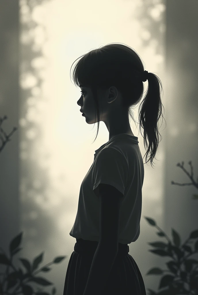 Shadow of a girl of