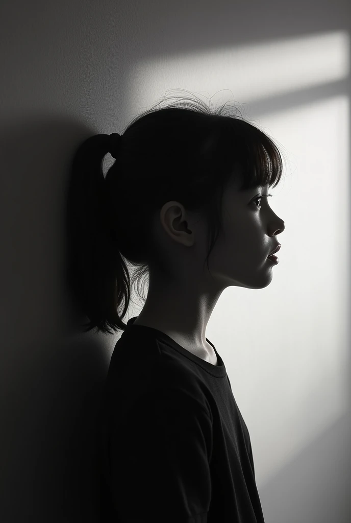 Wall Shadow of a girl of 15 years