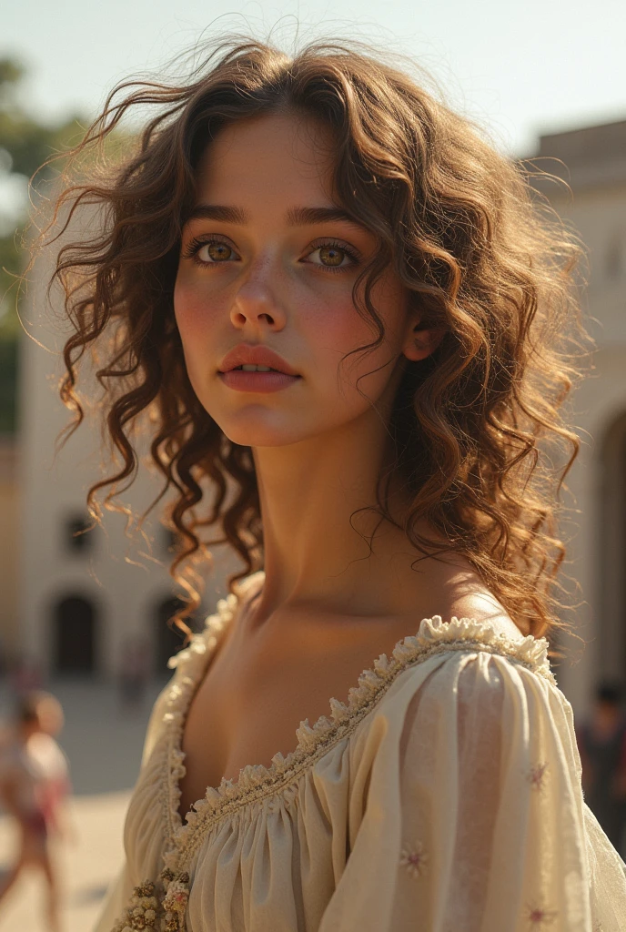 Cute curly haired girl in European hair in a public place of 2nd century and cute angel type , but even more than half hour drive away on the wall, Lags, And the female in western taditional is a little more than a couple years old is a technology company that has of 24 years of age.