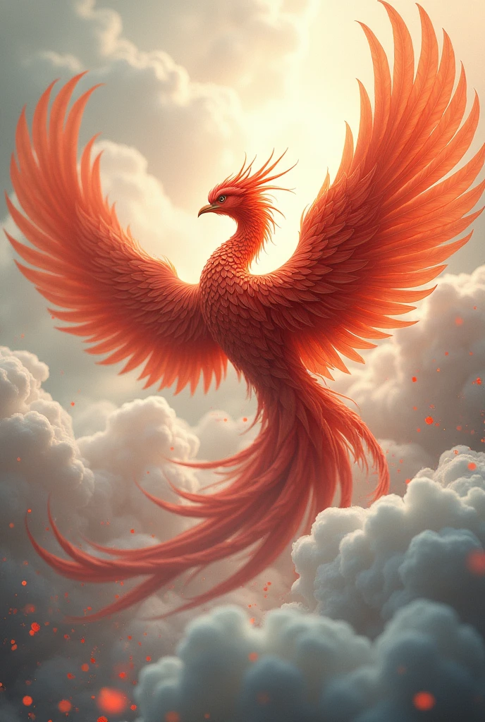 Chinese Phoenix,Phoenix Spreads Wings,Clouds and mist,Auspicious Clouds,antiquity,Oriental Aesthetics,4K,2024,Chinese style,Detail Enhancement,high resolution