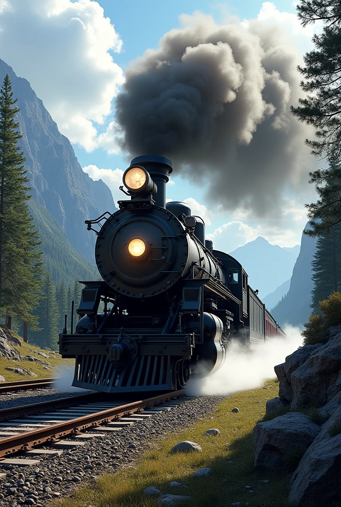 1 A train is running on the tracks