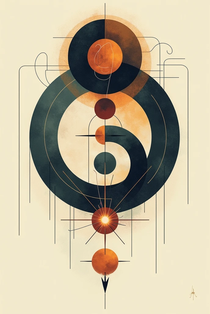 Design a poster with symbolic illustrations that represent the interconnectedness of fate and Gestalt principles. For example, you could use symbols like a labyrinth, a circle of life, or a yin-yang symbol to convey the idea of balance and interconnectedness.Gestalt law of fate
