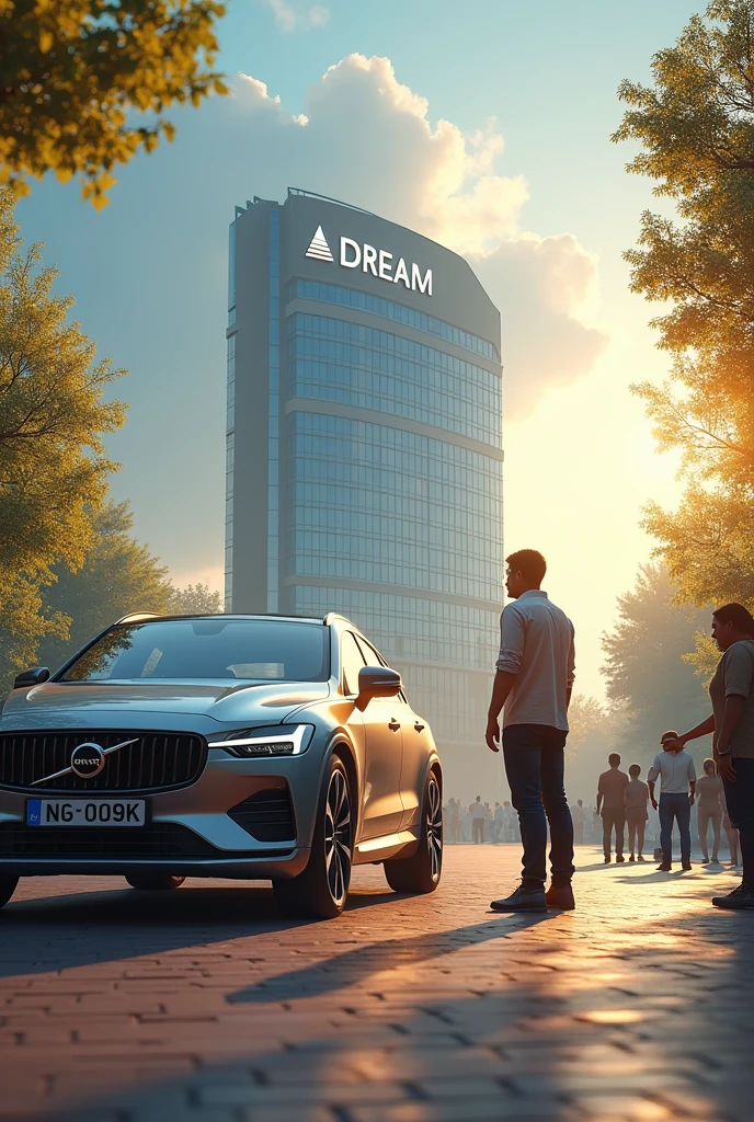 My dream company with my personal car & i am standing in front of it & helping needy people