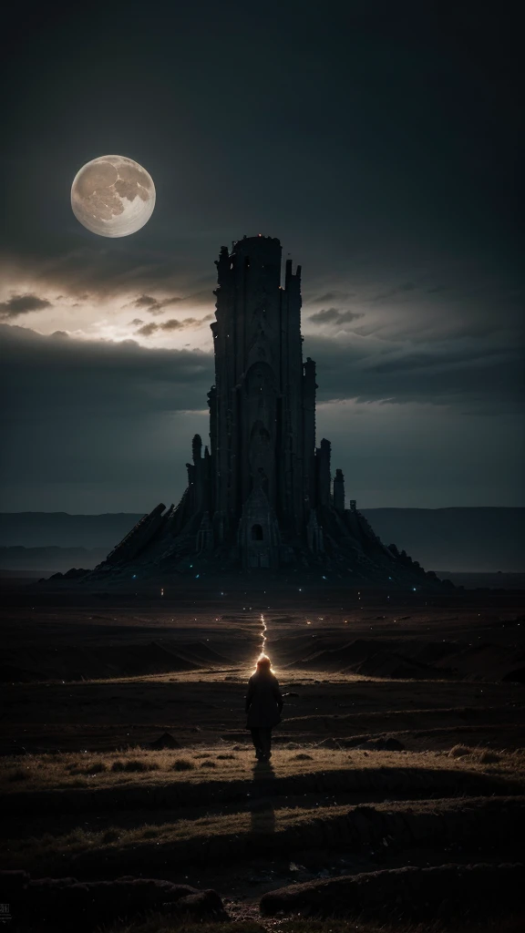 Here&#39;s a prompt for a location inspired by the Nightmare Creator setup:

"Imagine a desolate landscape under an eternally darkened sky, where eroded mountains rise like colossal skeletons of a lost civilization. The soil is black and arid., furrowed by deep cracks from which a faint red light emanates, as if the heart of an ancient hell beat beneath. In the distance, you can see a monolithic structure, a grotesque tower of rusty metal and fractured stone, surrounded by petrified trees whose branches seem to twist towards the sky as if seeking to escape from an eternal curse. The air is thick with the presence of alien beings, shadows that slip between the ruins, watching from the corners with bright eyes that shine in the dark. A thick river, of a dark and cloudy liquid, slowly meanders through the landscape, emitting an iridescent purple glow under the pale light of a warped moon, which appears to be consumed from within by an unknown entity."