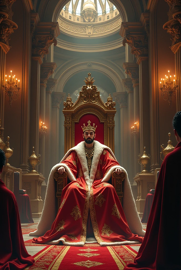 Throne room background portrait