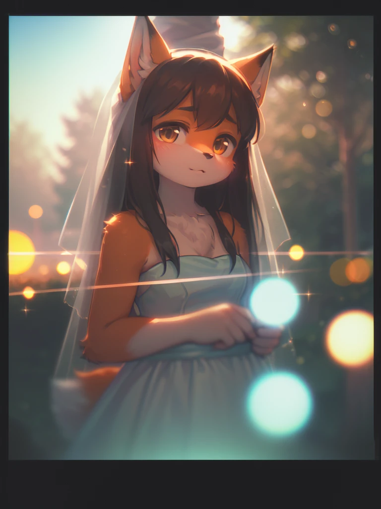 (Sumilux f1.4 36mm , Polaroid film , low Latitude old color negative film , cross process , (bokeh), Long exposure , blur , flare, chromatic aberration , (soft focus), (Shallow focus) , soft glow , Maximum aperture, low Key , Transparent depiction , Tyndall) , The Fox's Wedding , horror , Newlyweds' First Night