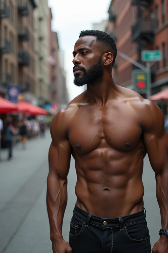 A man showing his dick or penis in the city of NY