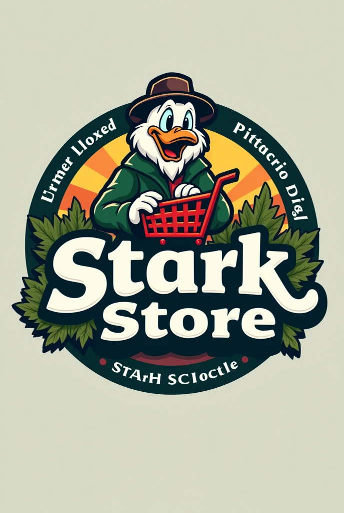 Generate a Disclrd Store Logo Image With the Name StarK Store With Supermarket Carts,Or Money Symbols,Or Uncle Scrooge