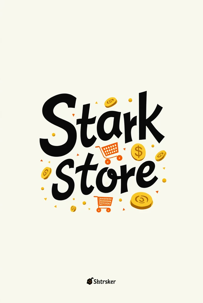 Generate a Disclrd Store Logo Image With the Name StarK Store With Supermarket Carts,Or Money Symbols,Or Uncle Scrooge
