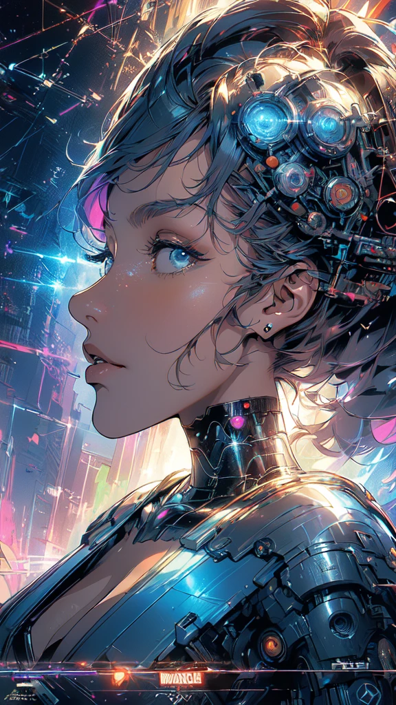 (((masterpiece, highest quality))),(((solo:1.2))),(((1girl:1.2))),32k wallpaper, very detailed, poster, vintage science fiction,(((((geometric cinematic movie poster))))), ((((bauhaus)))),(((abstract))),((((mid century modern)))),(((((portfolio))))),(((((Close-up))))),(((((bust up))))),((((more various angle)))),(((highlight))),(((complete. detailed face))),(((Extremely talented))),(((most complecated machine))),(((Overall colorfully))),((((((Absolutely simple background)))))),(((((detailed futuristic machine))))),(((Cleavage))),(((marvel super heroes))),(((rainbow color scheme))),(((Very detailed UI))),(((So many meters))),(((Perpetual Motion Machine)))