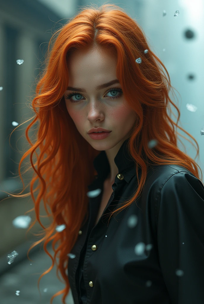 (solo, full body photo:1.3), (action packed:1.3), (haze, fog, mist:1.3), chiaroscuro, best quality, photorealistic, 1woman, (cute), (24yo:1.2), redhead, long ginger hair highly detailed, 1700'S, digital photography, art by artgerm and ruan jia and greg rutkowski surreal painting boys, broken glass, (masterpiece, sidelighting, finely detailed Fashionable eyes: 1.2) (perfect oval large eyes that gazes at the viewer), beautiful detailed face, blue gorgeous perfect eyes, (blonde hair ponytail), (attractive young woman:1.3), (thick amazing hair), (seductive:1.1), (blushing:1.1)