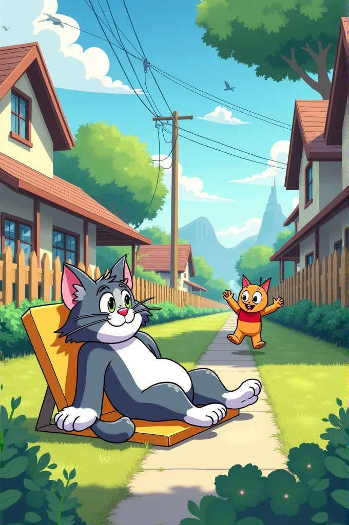 Tom was having a peaceful day lounging in the sun, dreaming of finally catching Jerry. But little did he know, a new troublemaker had moved into the neighborhood: Shin-chan. Always curious and full of energy, Shin-chan quickly noticed the ongoing cat-and-mouse antics.
