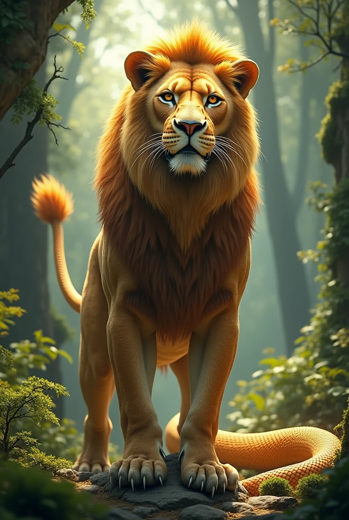 Lion and snake combined 