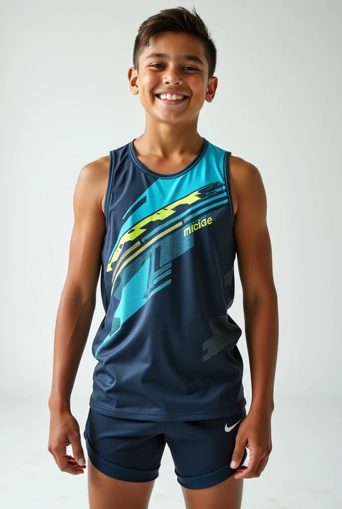Boy modeling sportswear 