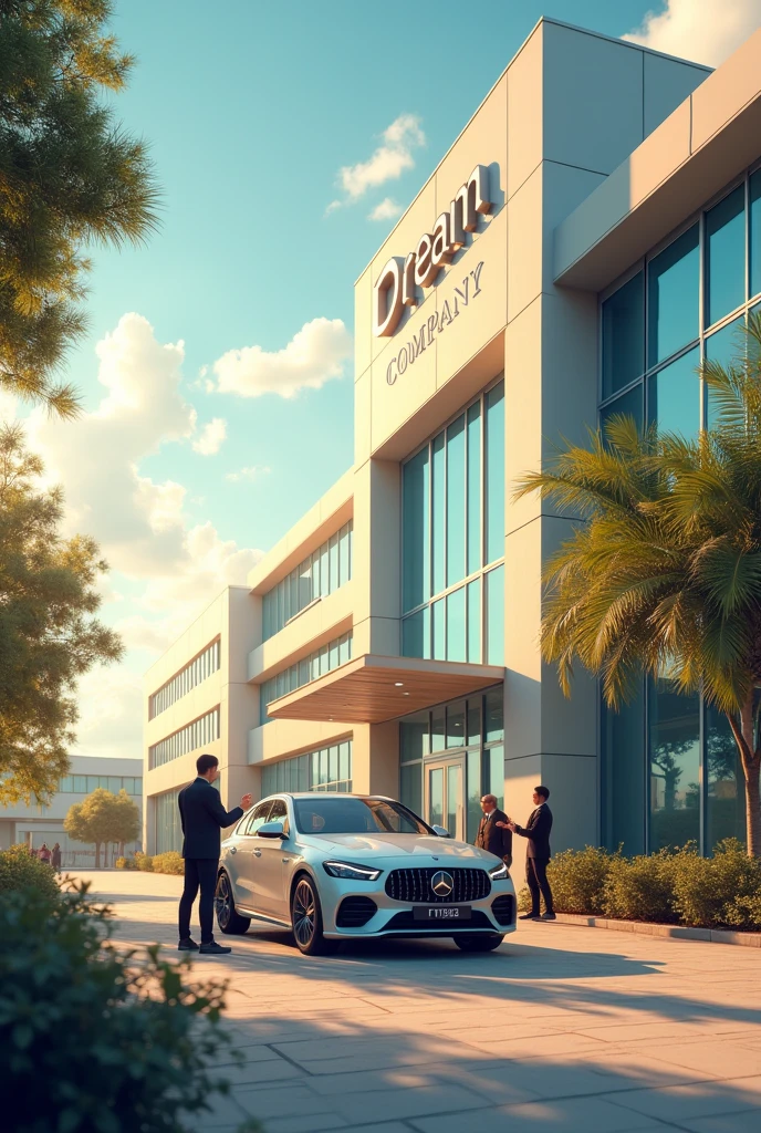 My dream company with my personal car & i am standing in front of it & helping needy people