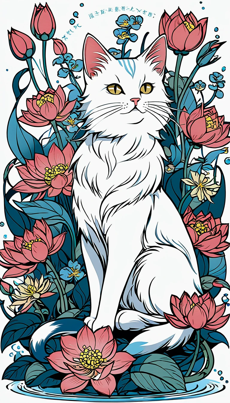 Cats, Aleksi Briclolotus 花, aaron hokey style, detailed