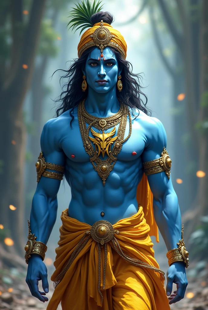 Lord krishna with acer predator logo