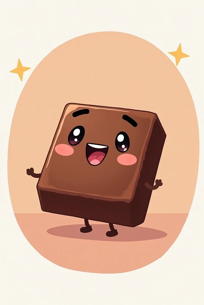 Please make 1 chocolate sticker, width 370×height 320, expressing an emotion.