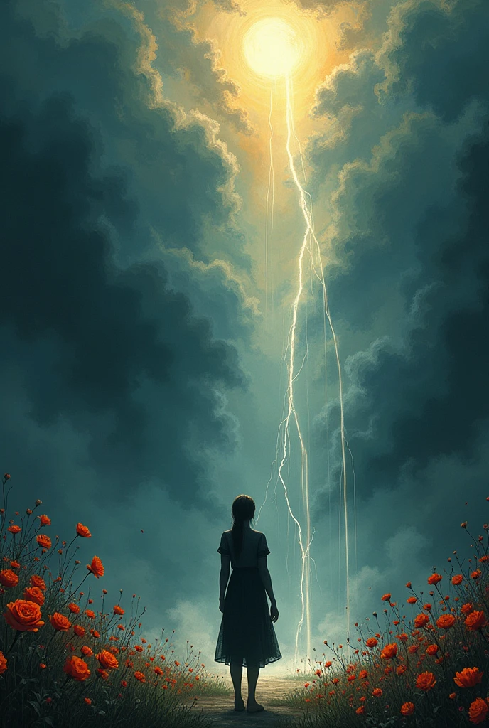 In the storm of speech, words are like flowers,
A flood of promises, a flood of assurances,
Yet why, the light of day dim?
Let us walk, the song of sadness