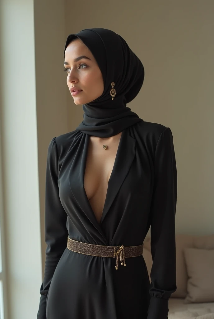 Hijab undress nude body.